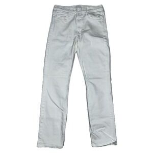 MOTHER White Ankle Crop Jeans